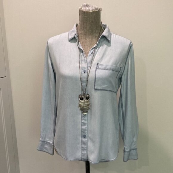 ARITZIA  Montana Chambray Button Down - Picture 8 of 13
